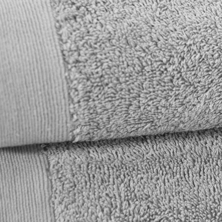 Lot de 2 serviettes de toilette 500 g/m²  gris perle 50x90 cm-Studio cropped-2