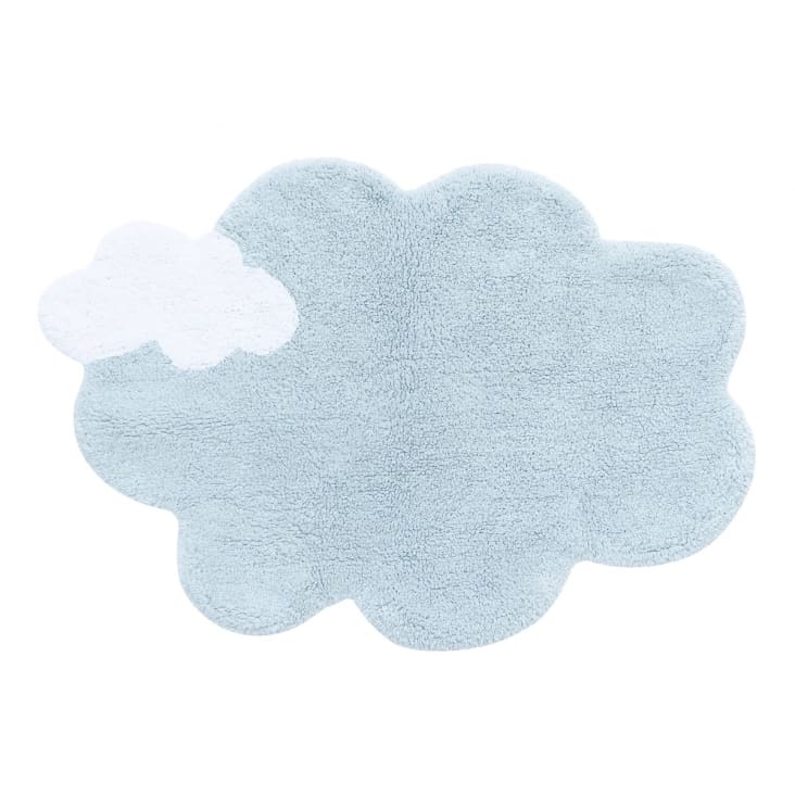 Alfombra de algod n azul con forma de nube 70x100cm MINI ONES