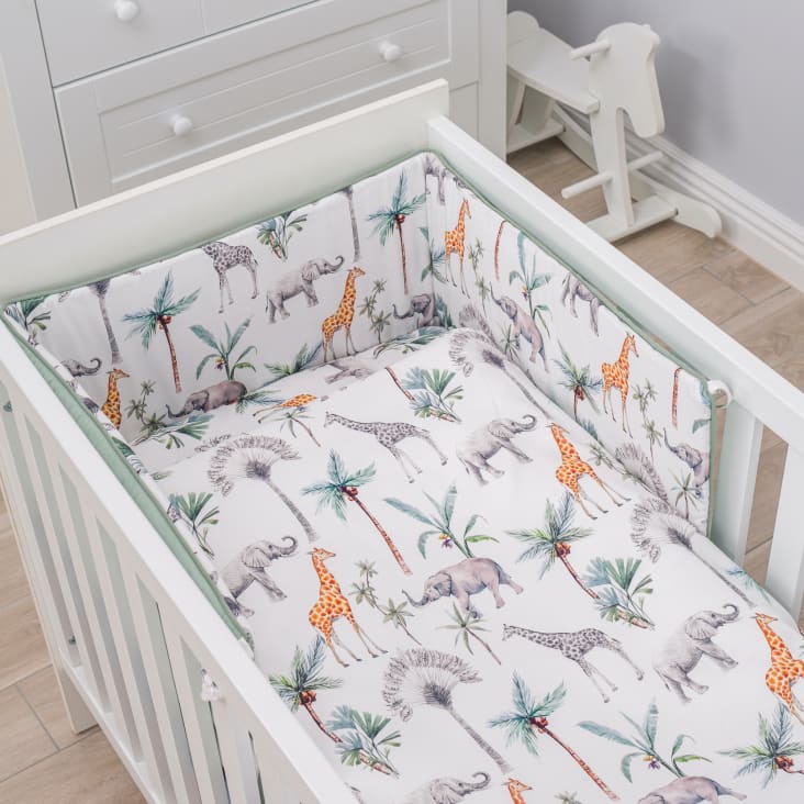 Pro Cosmo Parure de lit 9 pièces pour bébé - Taie d'oreiller - 120 x 90 cm  - Support en métal - Organisateur pour accessoires (oursons marrons)