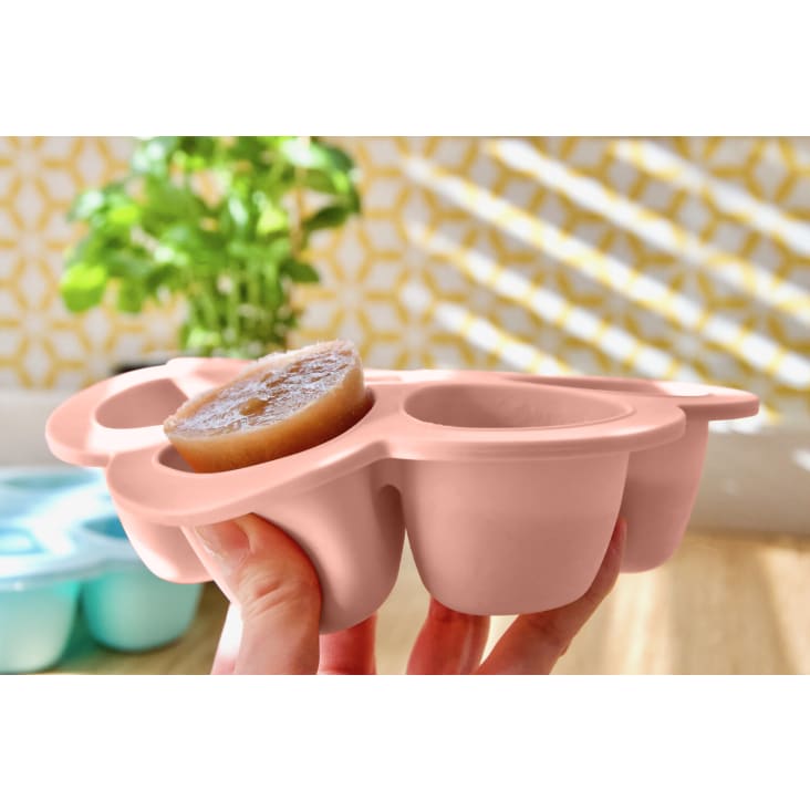 Multiportions silicone 150 ml rose-Apprentissage repas cropped-5