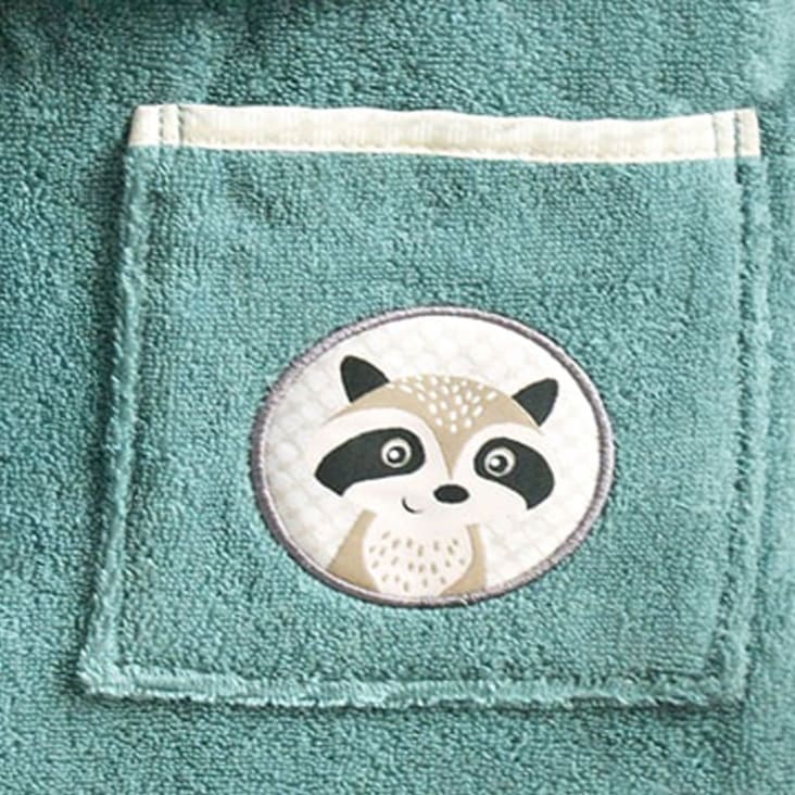 Peignoir enfant bleu 2 ans en coton