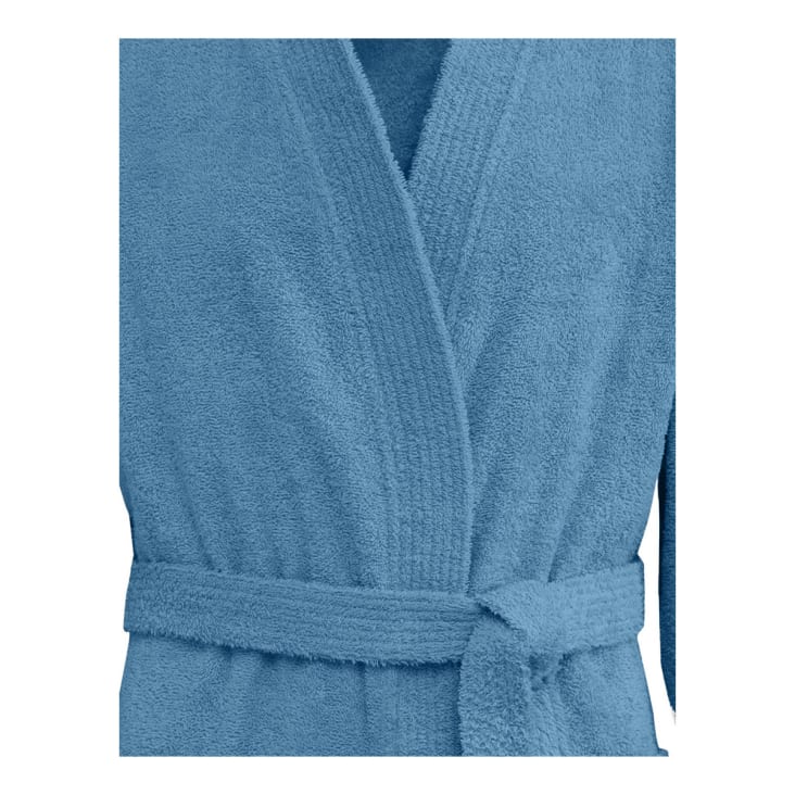 Peignoir col kimono en coton Cobalt XL Luxury Maisons du Monde
