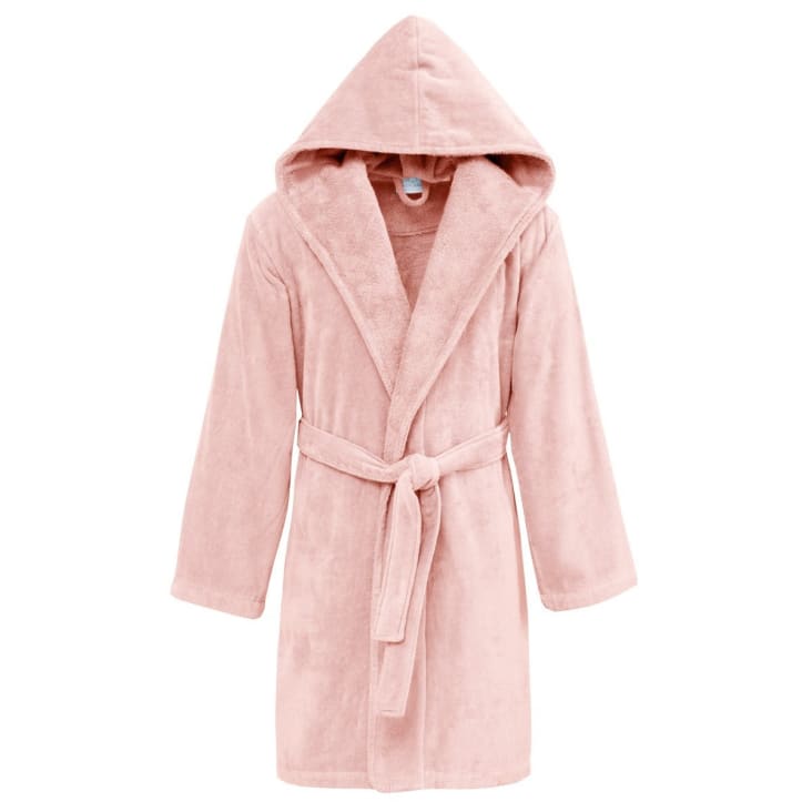 Peignoir court a capuche velours poudre XS Constance Maisons du Monde