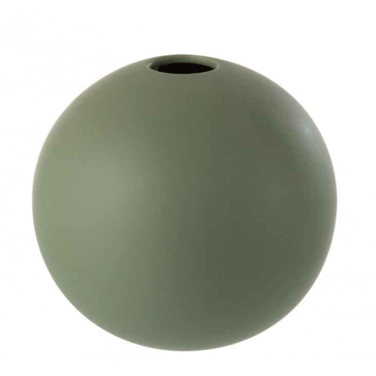Vase boule céramique verte H17cm-BOULE