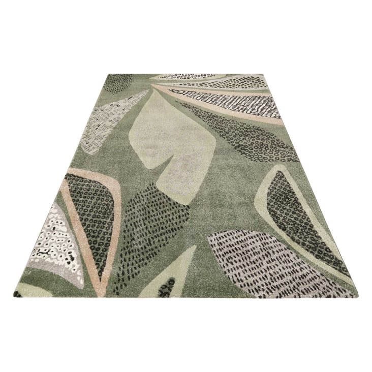 Tappeto design fantasia vegetale sfondo verde salvia 160x225 Hazel