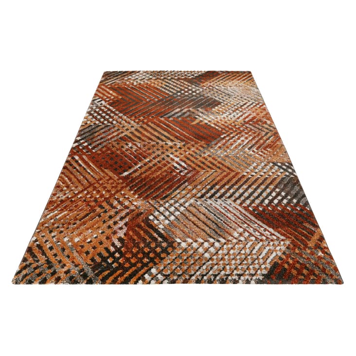 Tapis plat graphique design tons de brique 120x170-Vario cropped-8