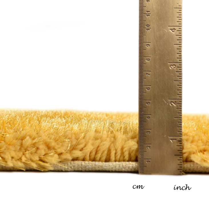 Tapis brilliant shaggy - à  longs poils - épais - Tournesol 50x80-SOFT cropped-4