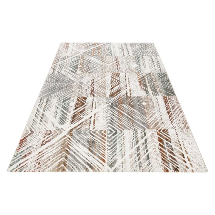 Tappeto Design Per Salotto Bordo Mélange Grigio/nero/crema - Interno