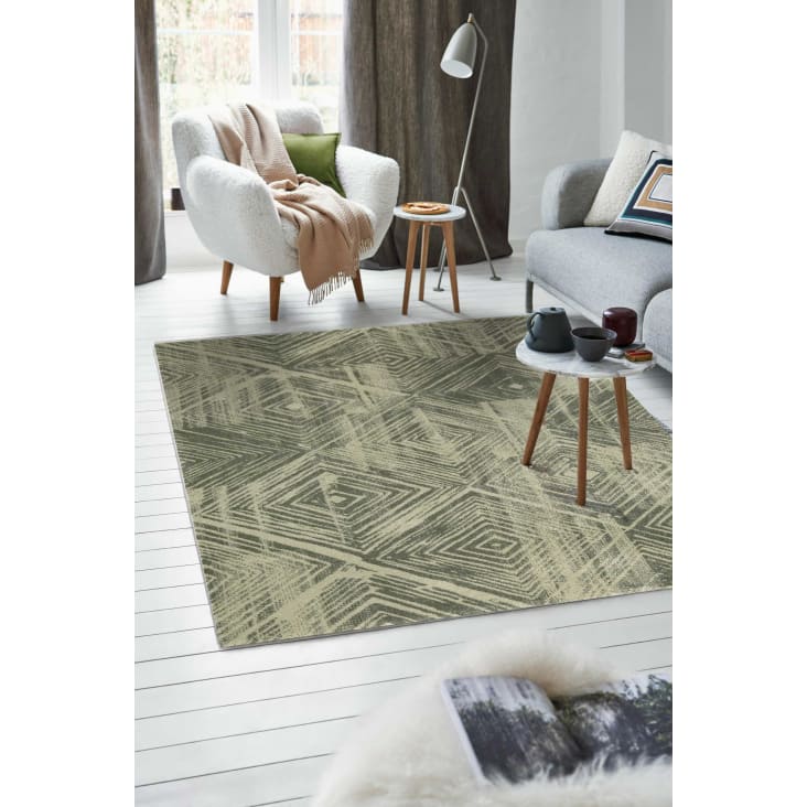 Moderner Teppich Monde Räume | CUBA grün, du geometrisches alle Muster, 200x290 für Maisons