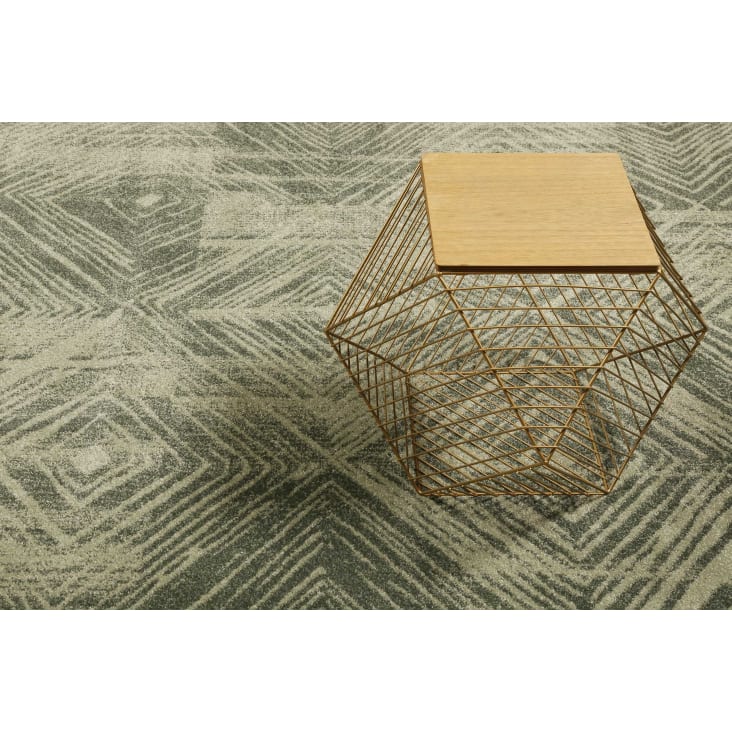 Moderner Teppich grün, geometrisches für 200x290 Räume Monde du CUBA | Maisons Muster, alle