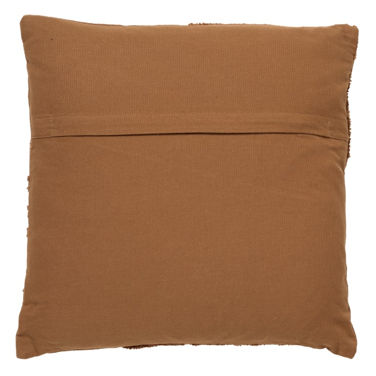 Coussin - marron en coton 45x45 cm avec motif fleuri-LEX cropped-5