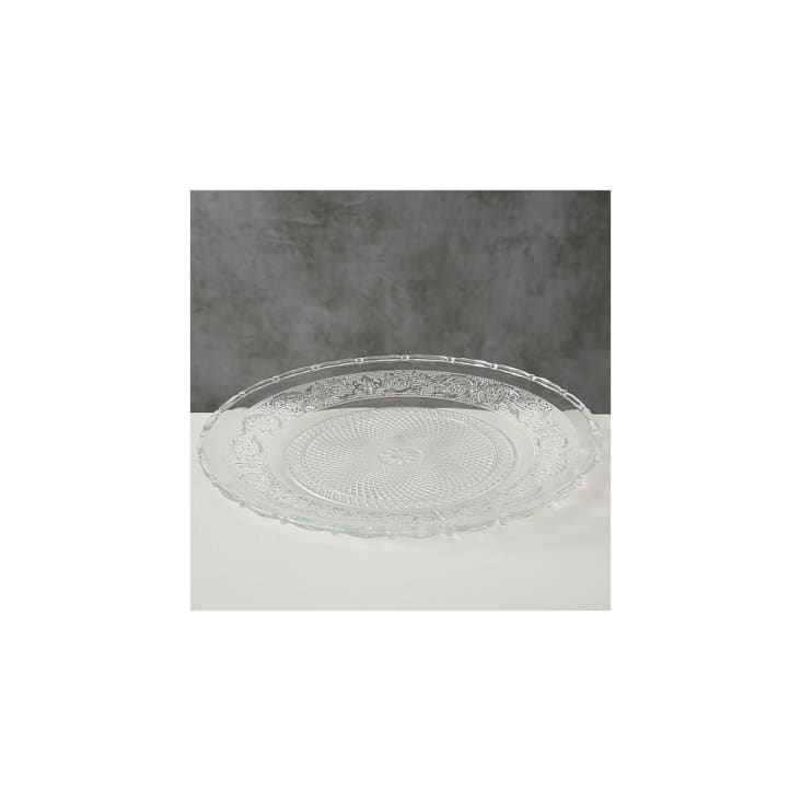 Assiette transparente en verre D30cm ROYALE