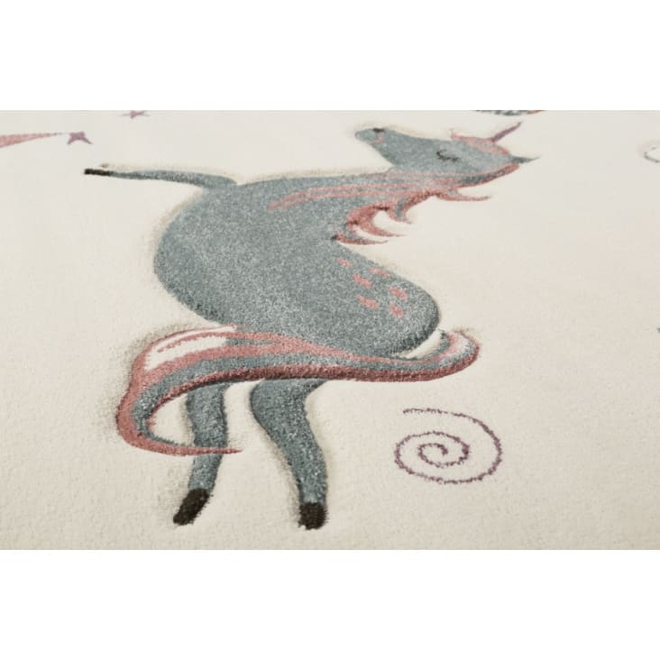 Tapis enfant motif licorne écru 160x225-Sunny unicorn cropped-7