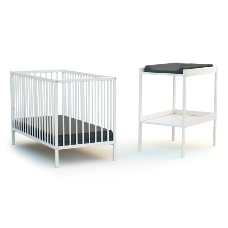 Lit bébé Convertible pour Jumeaux Duo - 86,7x203,8x100 cm - Blanc -  Boutique en ligne 100% fiable.
