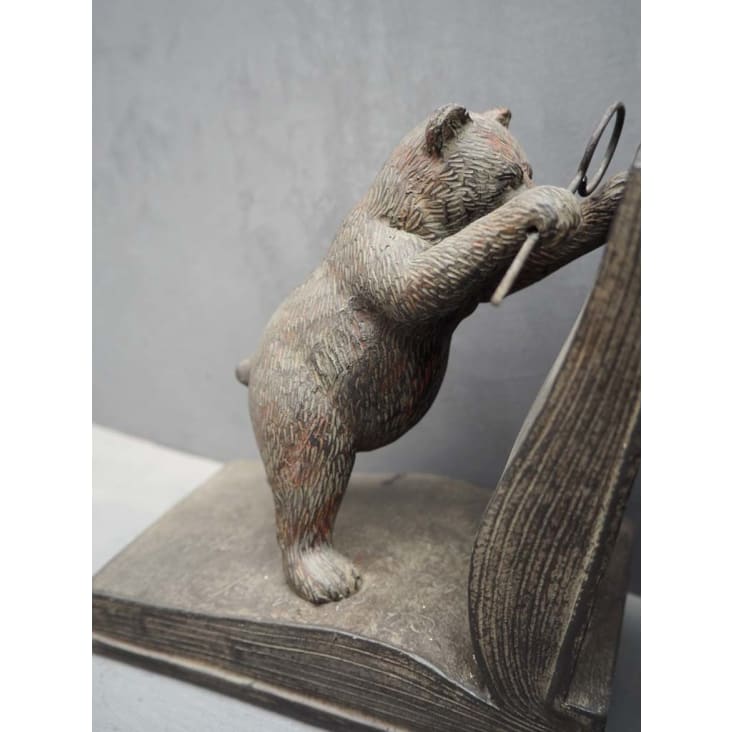 Creative Co-Op Lot De 2 Serre-Livres Lapins En Résine Bronze Vieilli – Décoration Élégante Et Fantaisiste Pour Étagères