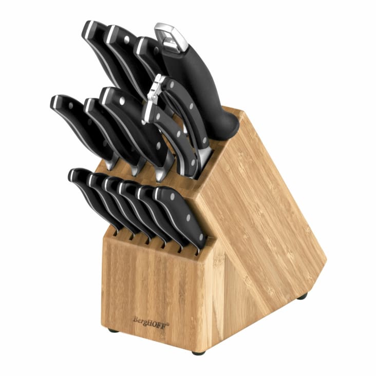 Bloc couteaux en bois et 15 pièces-Essentials