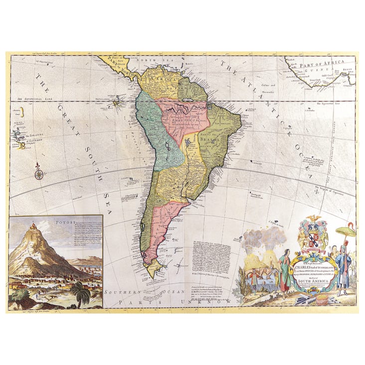 Tableau cartographie ancienne carte No.12 80x100cm