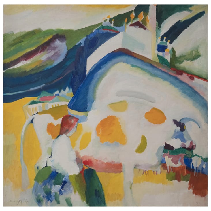 Tableau impression sur toile La Vache Wassily Kandinsky 90x90cm