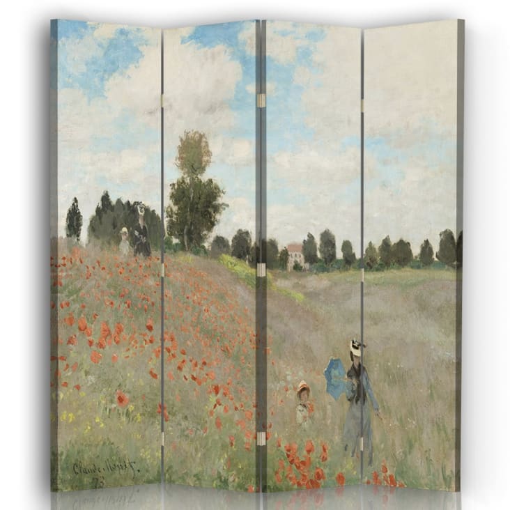 Paravent Le Champ des Coquelicots - Claude Monet 145x180cm (4 volets)