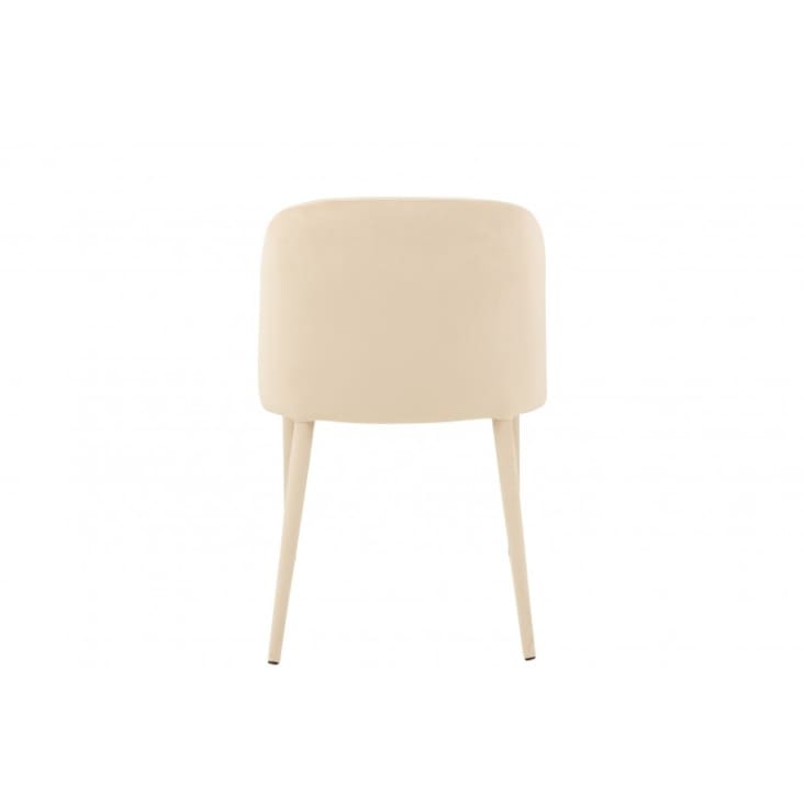 Chaise en métal et textile beige-CHARLOTTE cropped-4