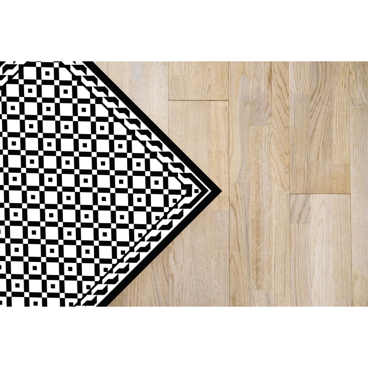 Alfombra vinílica geometría cuadrados negro 60x200 cm-ALFOMBRAS MINIMALISTAS cropped-4
