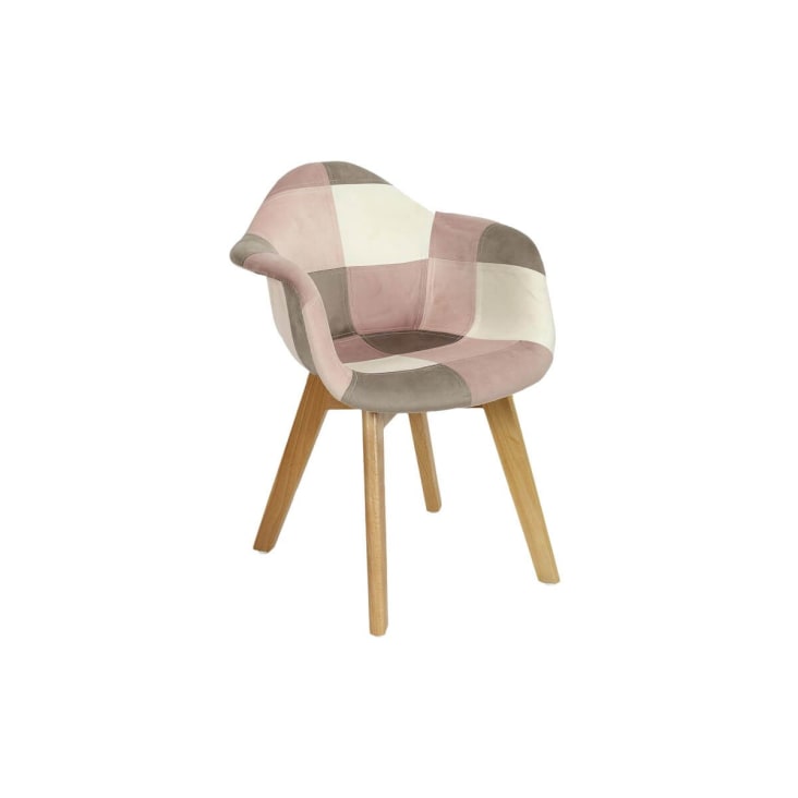 Lot  de 2 fauteuils enfant roses motif patchwork-Leela cropped-2
