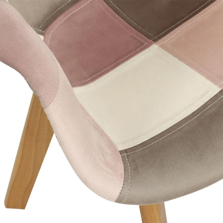 Lot  de 2 fauteuils enfant roses motif patchwork-Leela cropped-6