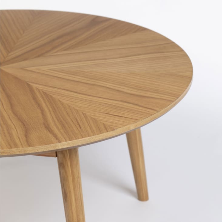 Table basse d'appoint ronde en bois D80cm bois clair-Fabio cropped-3