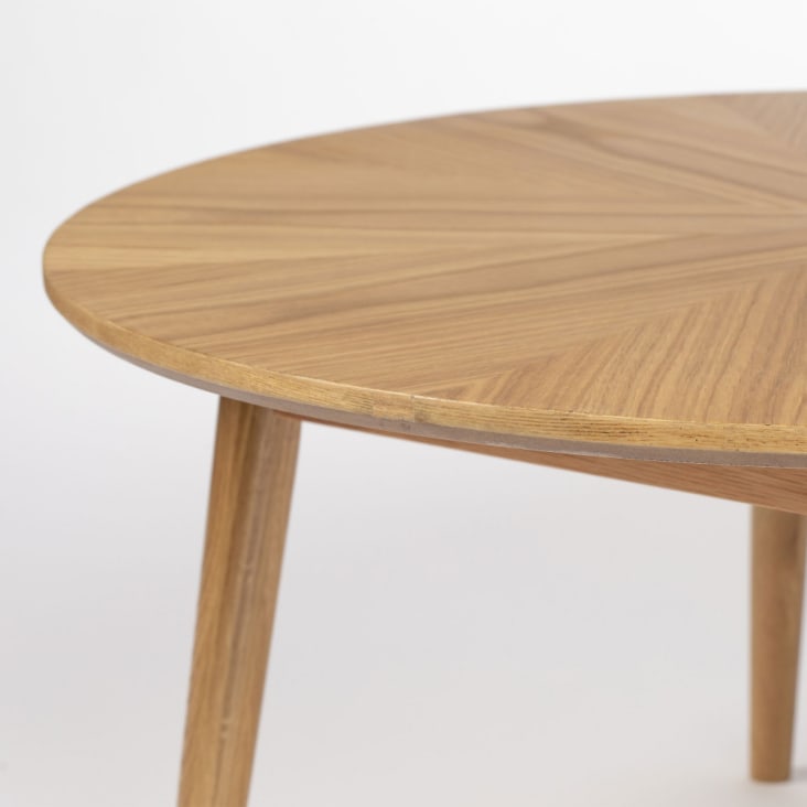 Table basse d'appoint ronde en bois D80cm bois clair-Fabio cropped-4