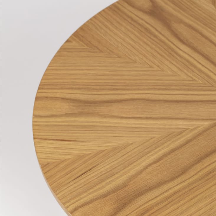 Table basse d'appoint ronde en bois D80cm bois clair-Fabio cropped-5
