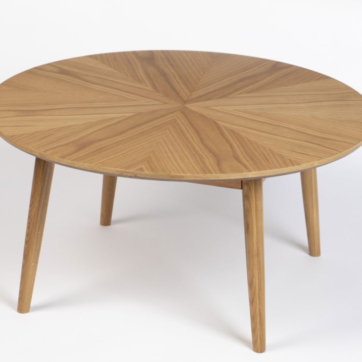 Table basse d'appoint ronde en bois D80cm bois clair-Fabio cropped-6