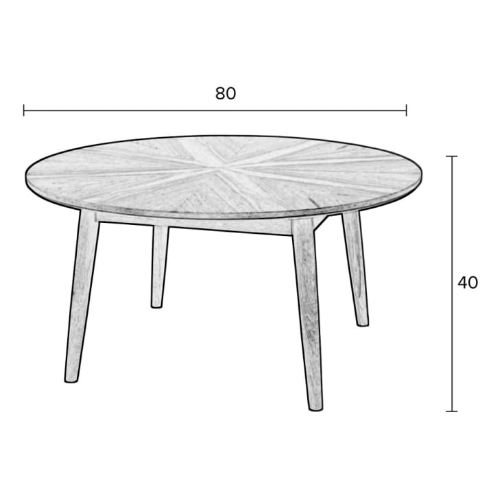 Table basse d'appoint ronde en bois D80cm bois clair-Fabio cropped-8