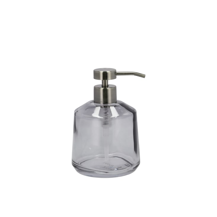 Distributeur de savon en verre gris tourterelle-VINTAGE