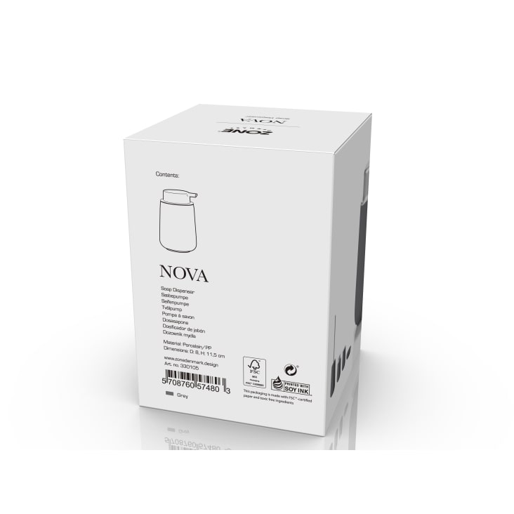 Distributeur de savon en porcelaine gris-Nova cropped-4