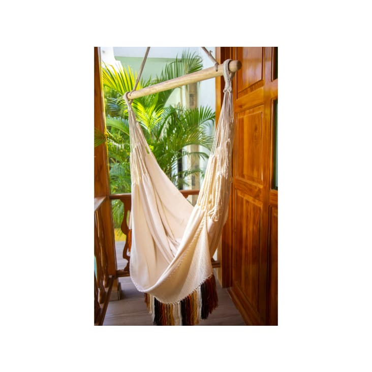 Silla Hamaca deluxe de Colombia beige algodón y acrílico Maisons du Monde