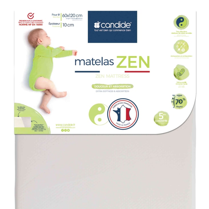 Matelas enfant 70x140 cm, mousse 10cm