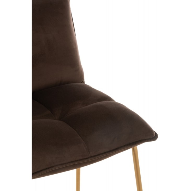 Chaise de bar en pierre métal/textile marron foncé-PIERRE cropped-3