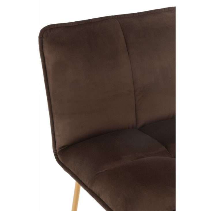 Chaise de bar en pierre métal/textile marron foncé-PIERRE cropped-4