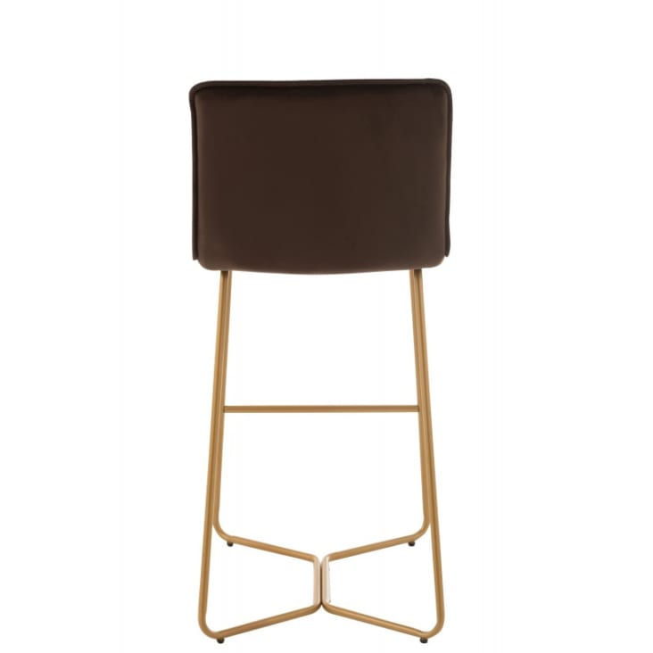 Chaise de bar en pierre métal/textile marron foncé-PIERRE cropped-8
