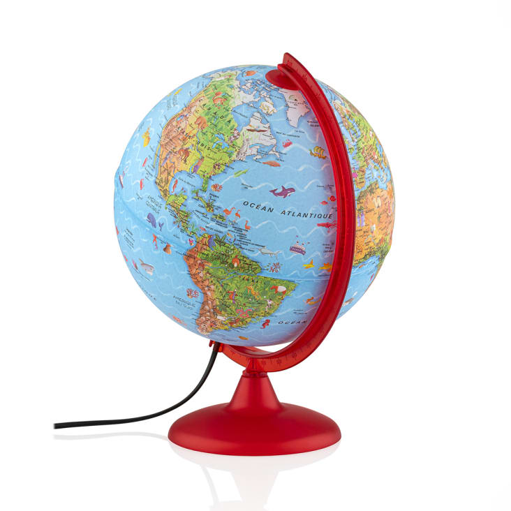 Globe terrestre illustré 25 cm lumineux   textes en français-ZOO cropped-6