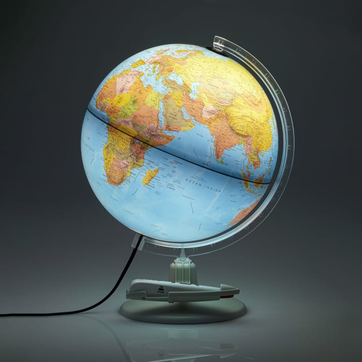 Globe terrestre 30 cm interactif textes en français PARLAMONDO