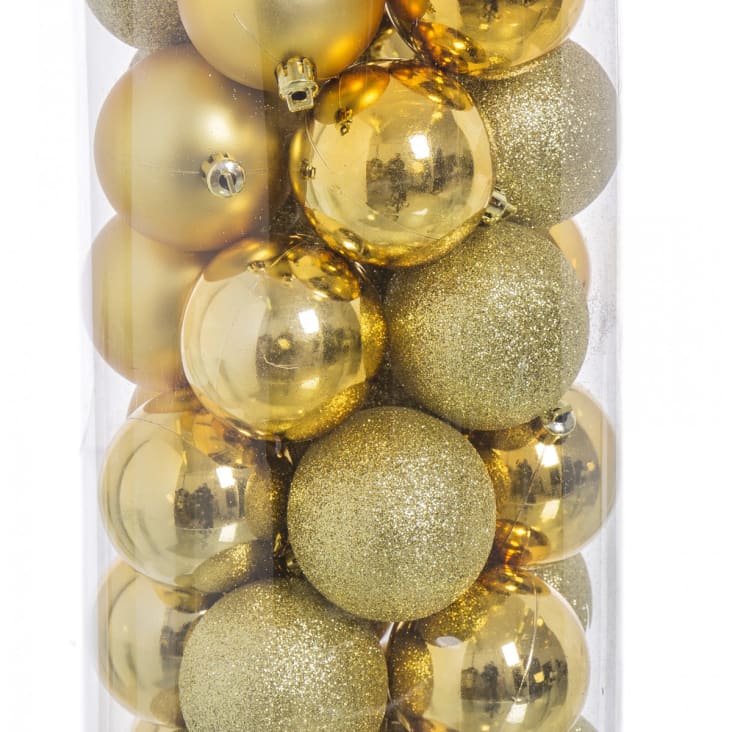 Grand sac cadeaux blanc et doré, poche cadeaux boule de Noël dorée