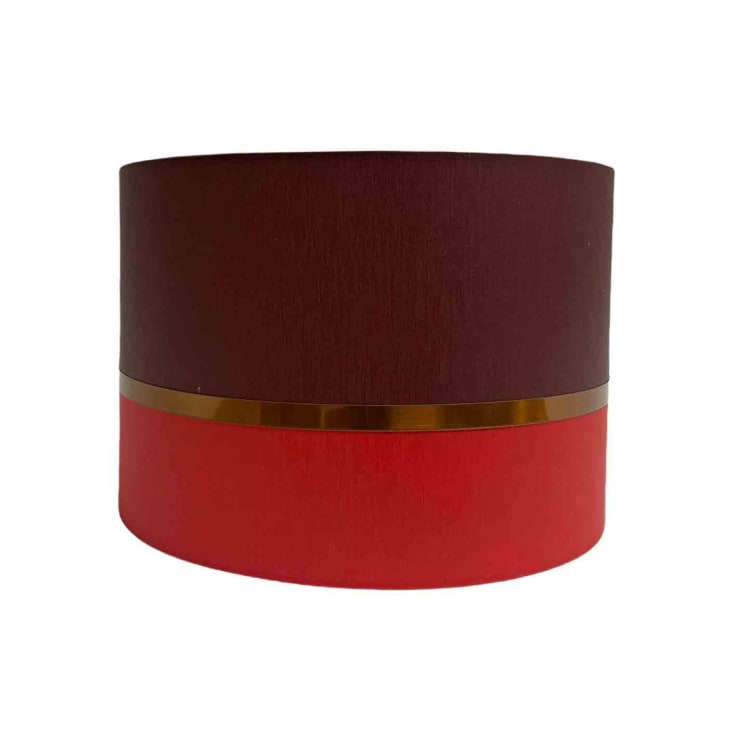 Abat-jour Lampadaire bicolore rouge et bordeaux foncé D: 45 x H: 25-Kharani cropped-3