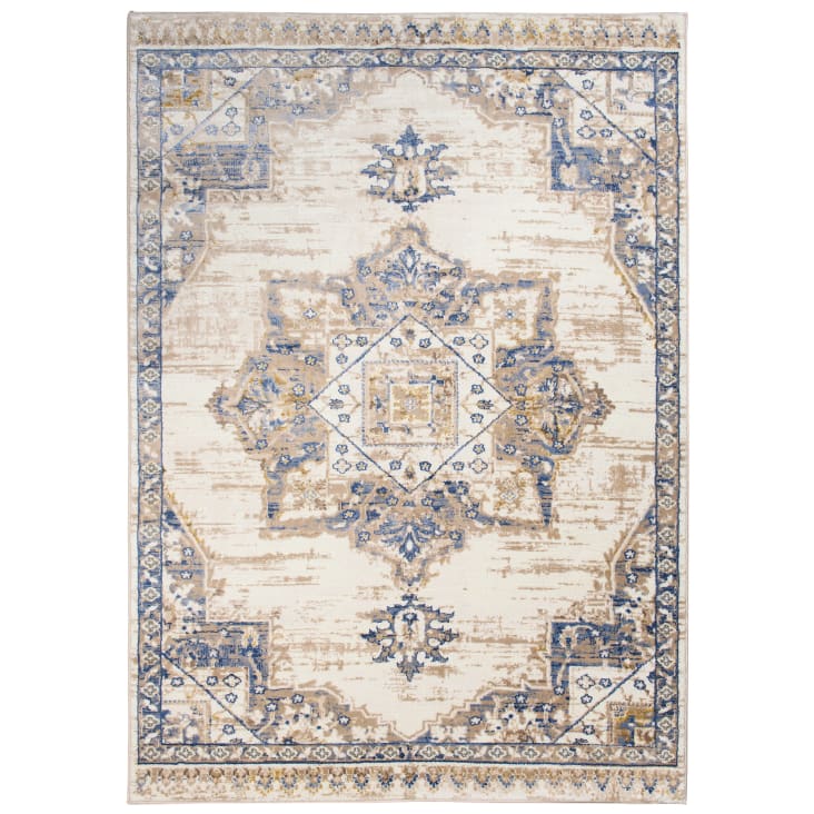 Tappeto soggiorno azzurro beige orientale vintage 160x220 ASTHANE