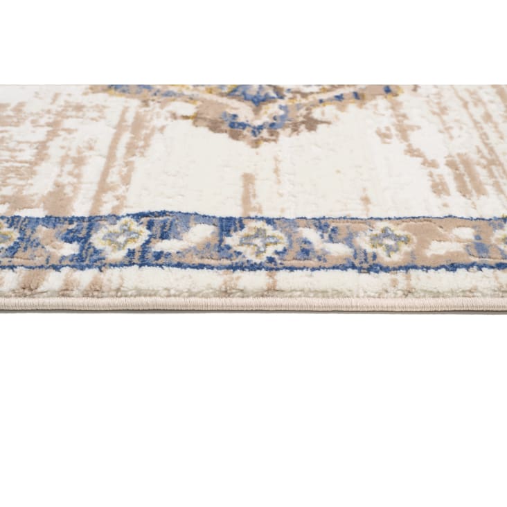 Tappeto soggiorno azzurro beige orientale vintage 160x220 ASTHANE