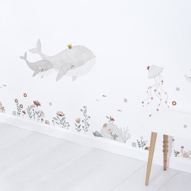 Stickers Chambre Fille  Animaux de l'océan - Déco Lilipinso