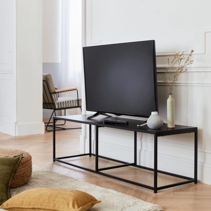 Mueble TV 140 metálico negro de estilo industrial Liv