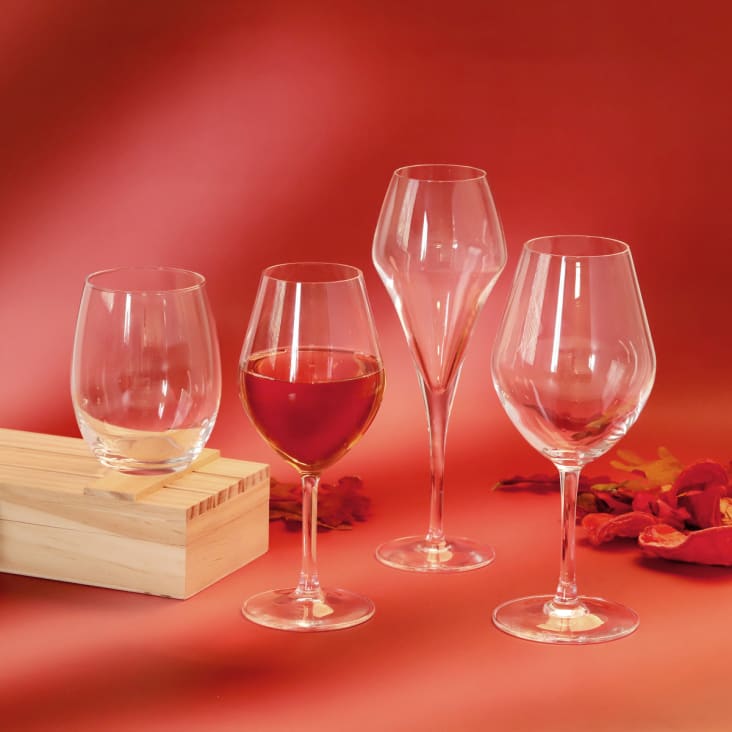 Porte-verre double pour verres à vin rouge, couleur gris, 2 pièces