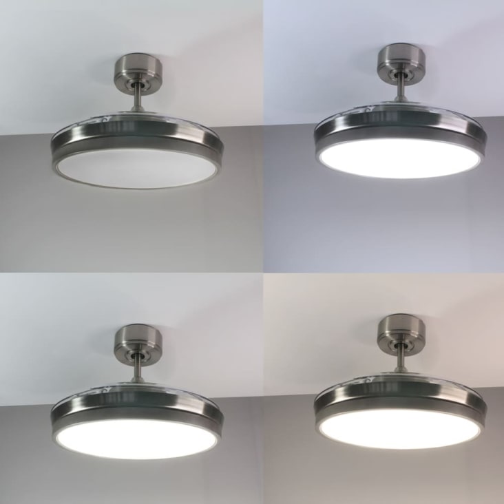 Ventilador de techo LED Brando con aspas plegables y mando blanco  Wonderlamp Ø106