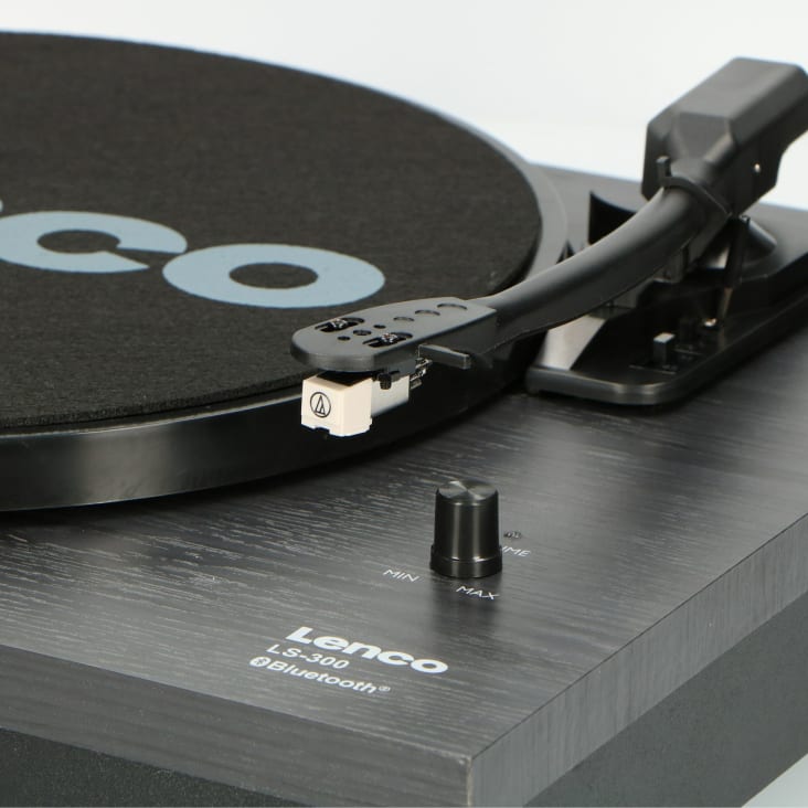 Platine vinyle avec deux haut-parleurs externes noir cropped-5